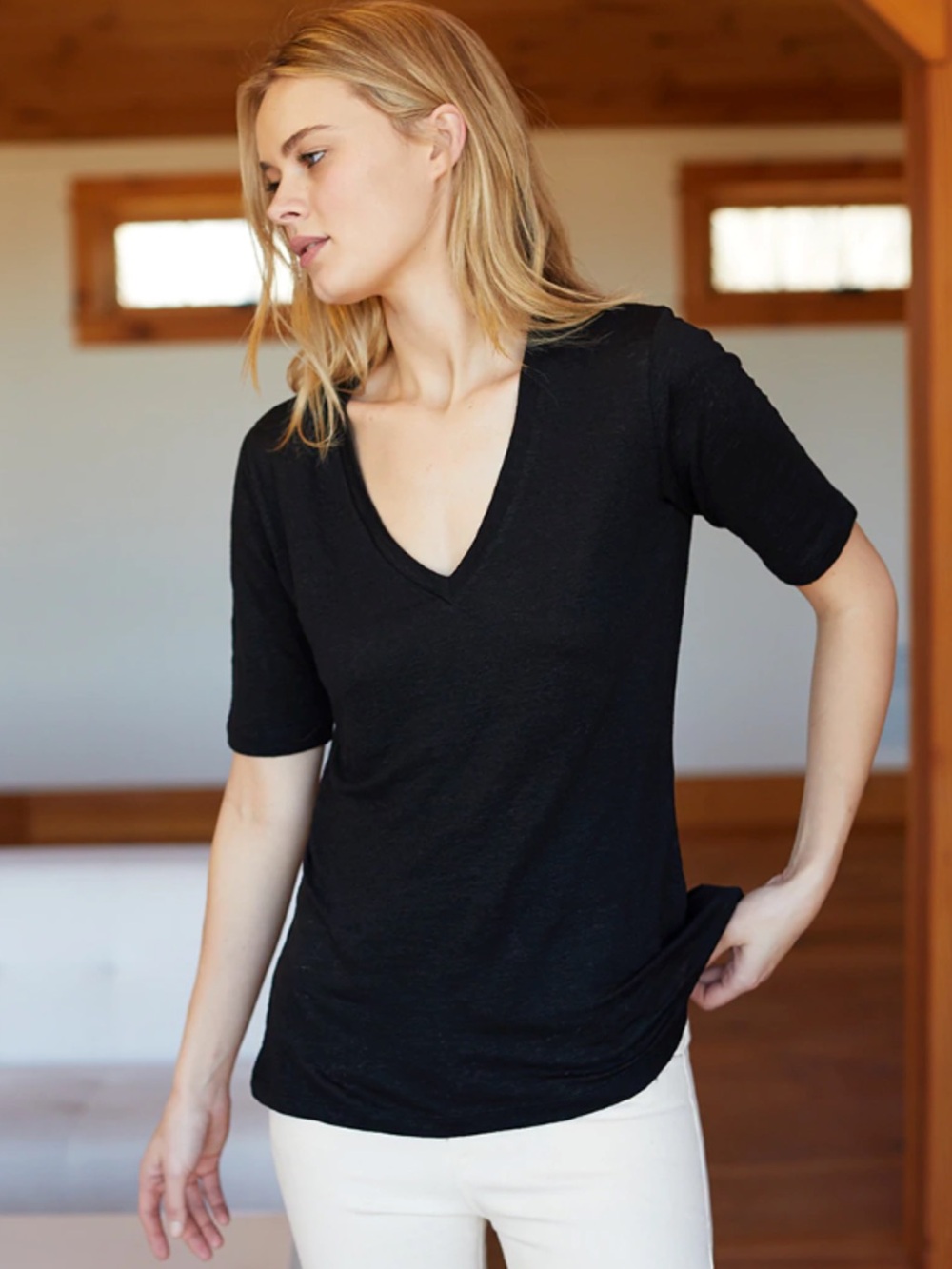 Emerson Fry Linen Luxe T - black linen